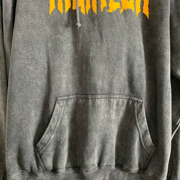 Hightech Gray Long Sleeve Drawstrings Hoodie Sweatshirt Size Medium - Picture 16 of 17